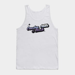 Crosby, Stills And Nash - Retro Classic Typography Style Tank Top